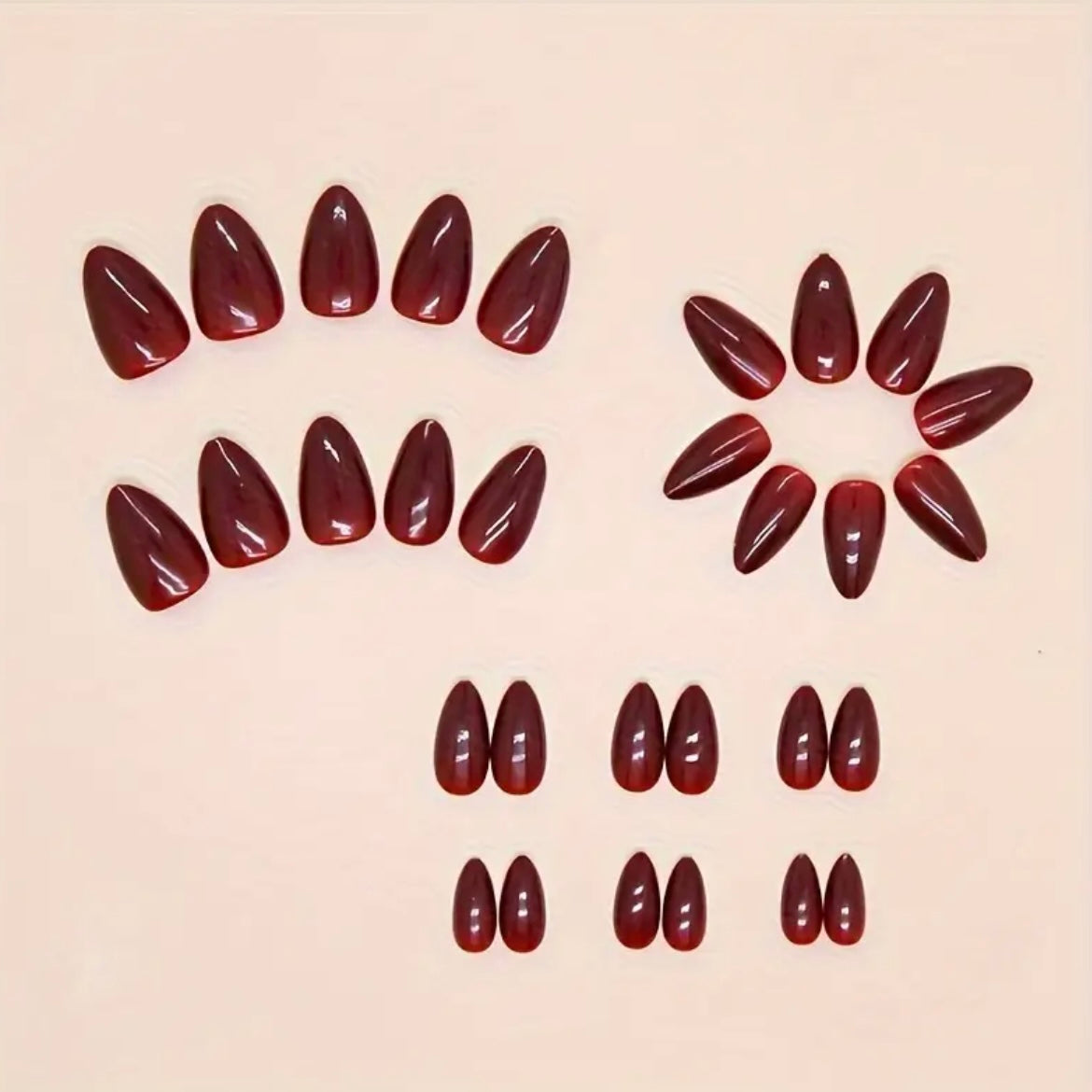 cherry red nails