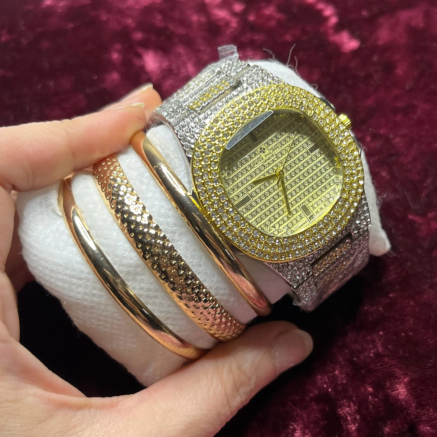 Patek cuff watch pair