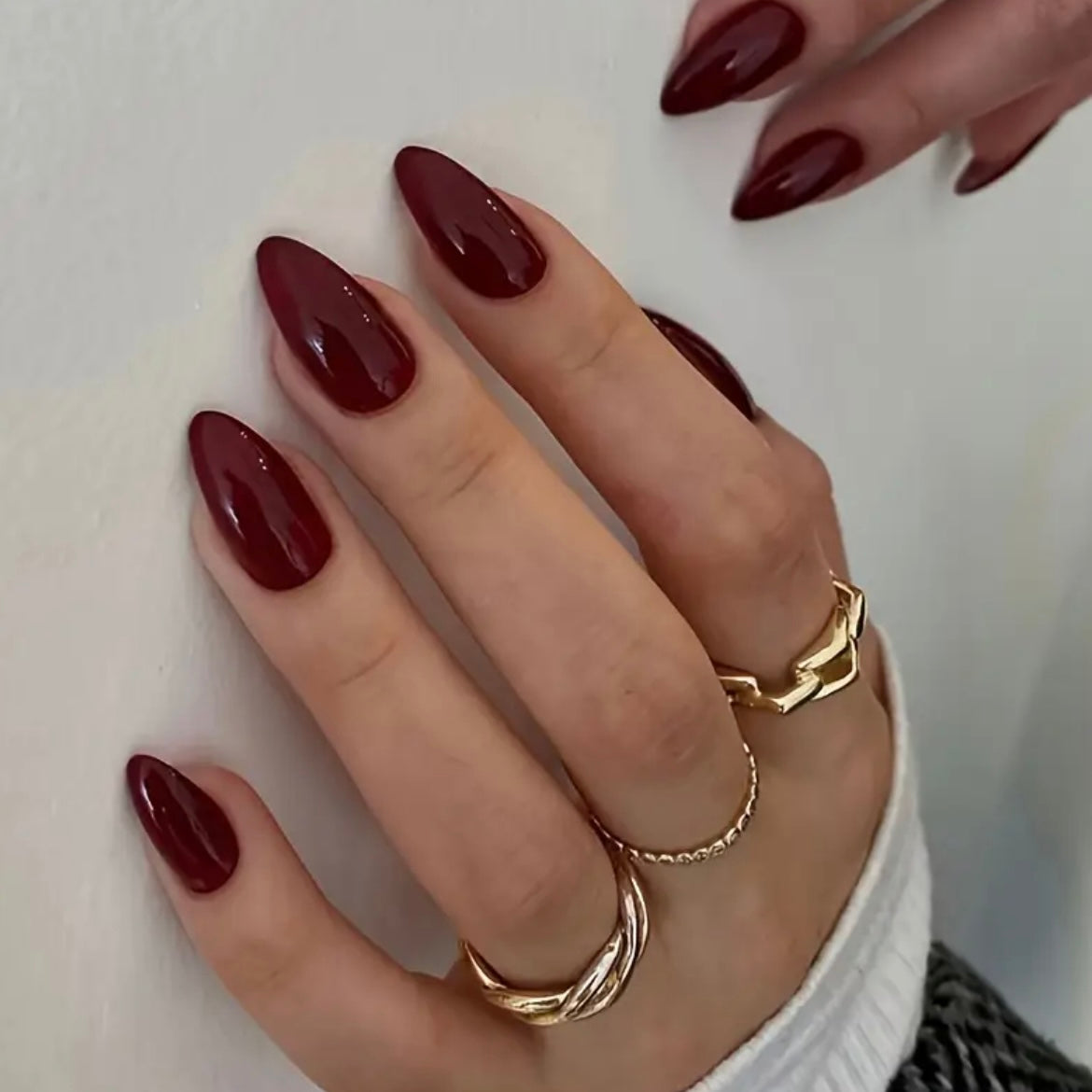 cherry red nails