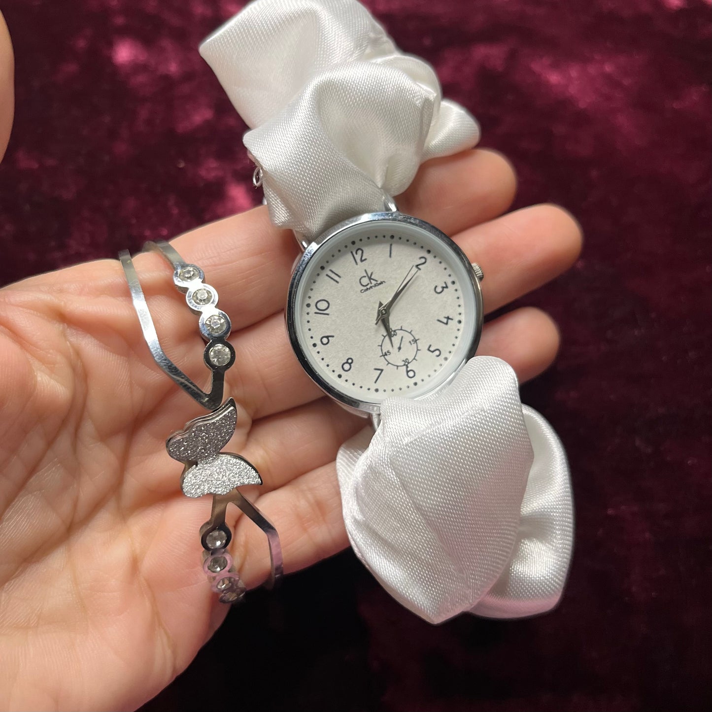 Scrunchie butterfly watch pair