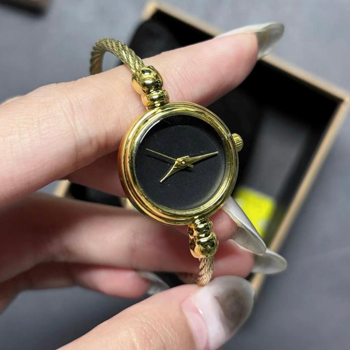 Minimalist bangle watch