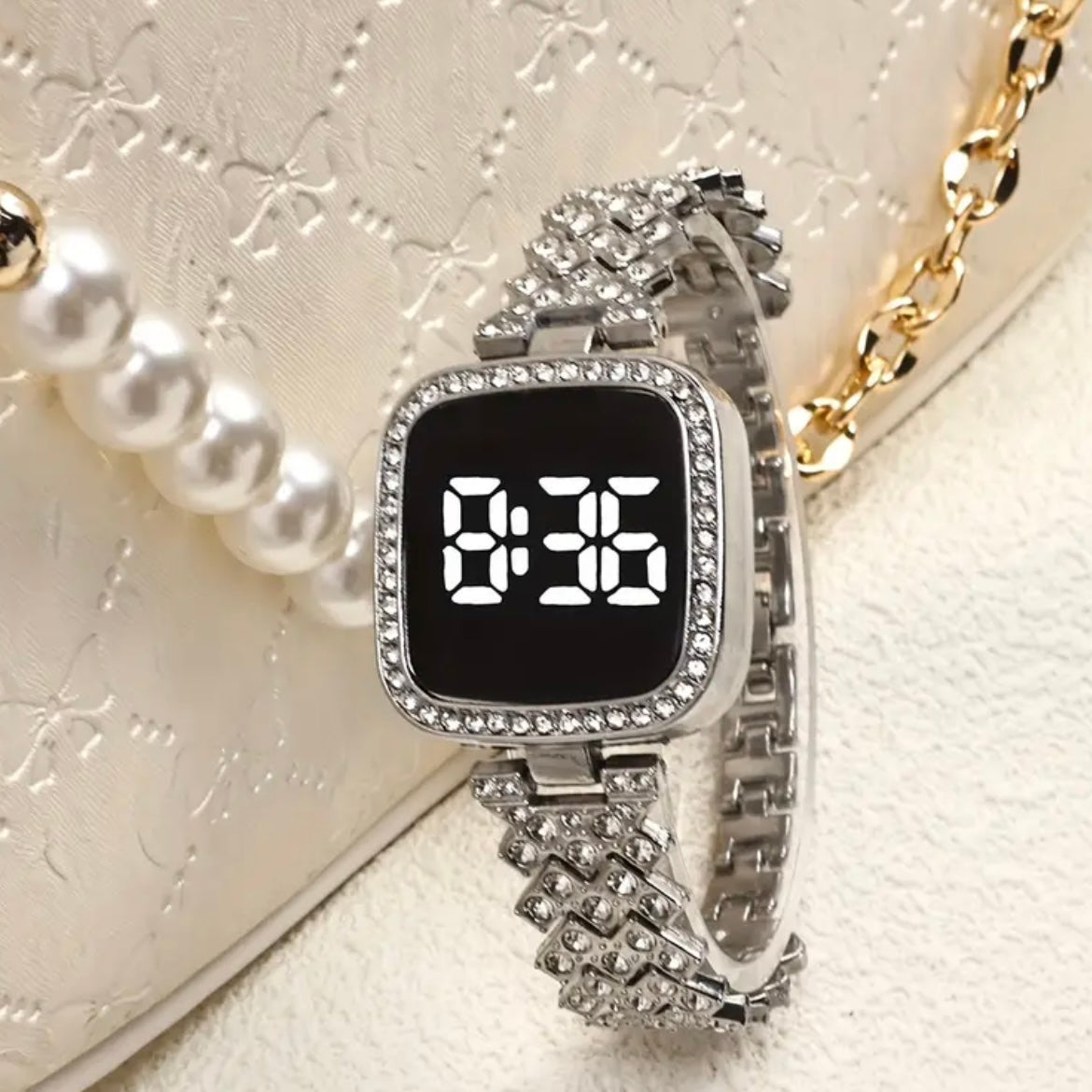 Square LED watch