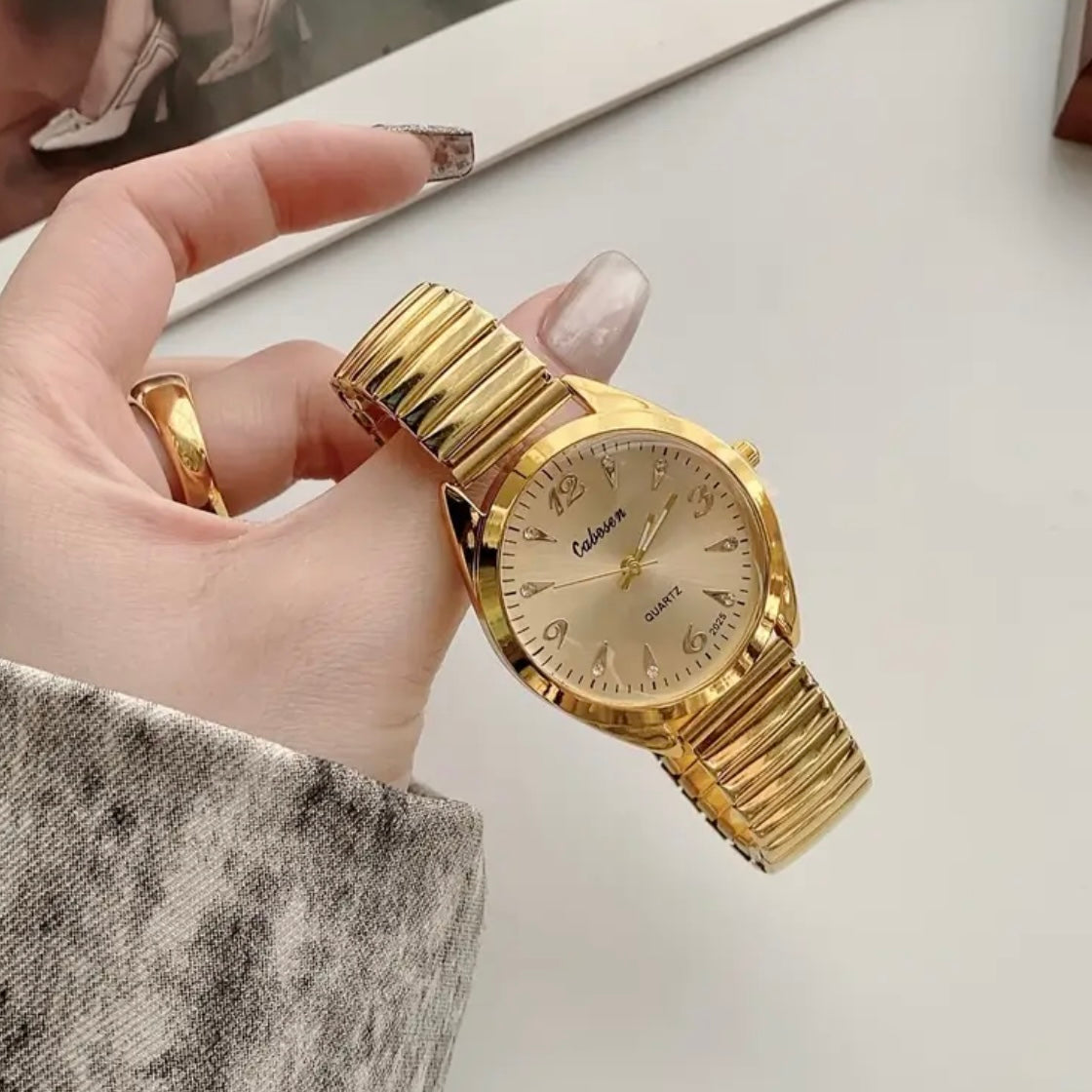Classic gold watch