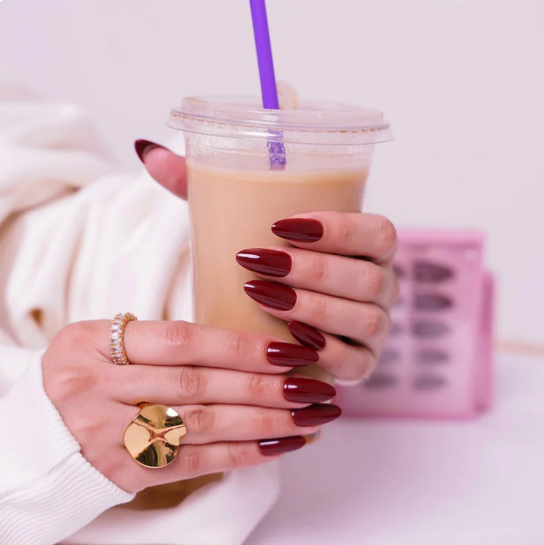 cherry red nails
