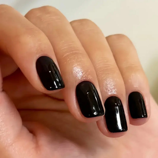 Black natural nails