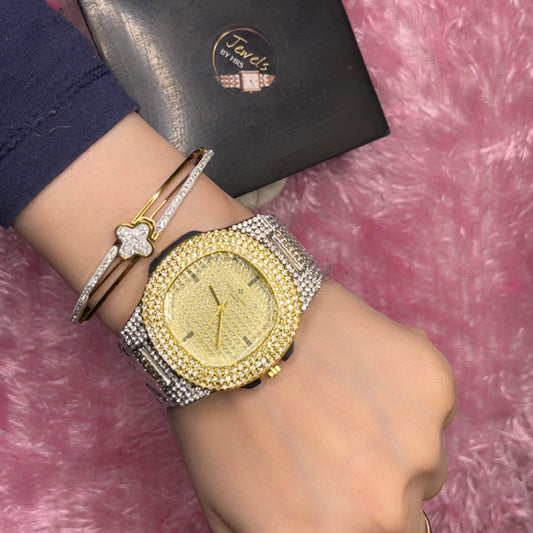 Clover and patek watch pair