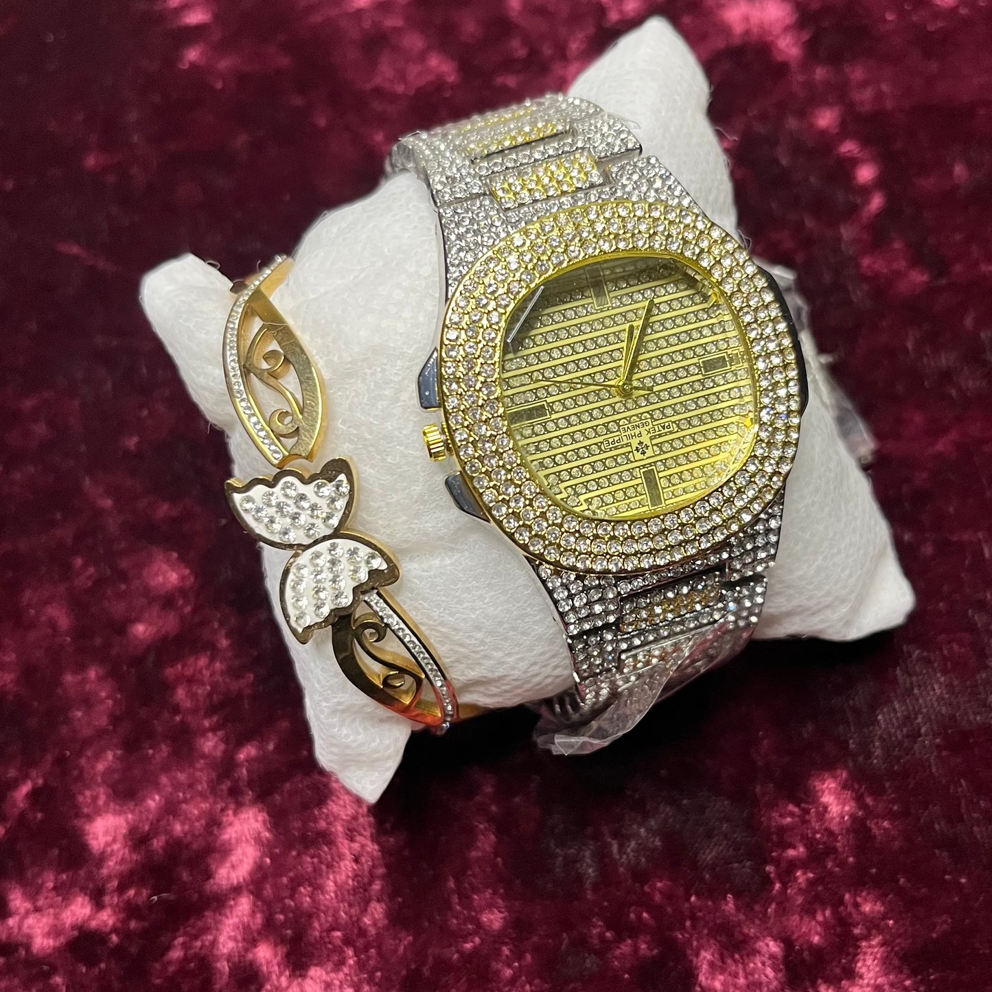 Butterfly patek watch pair