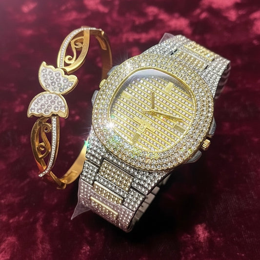 Butterfly patek watch pair