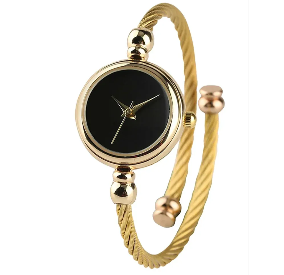 Black bangle watch