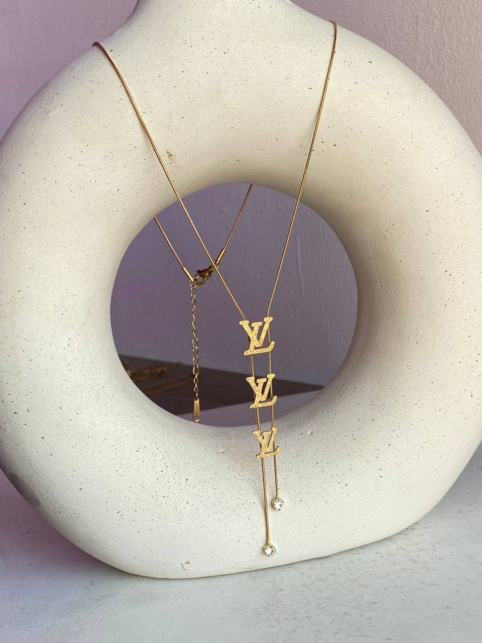 LV charm necklace