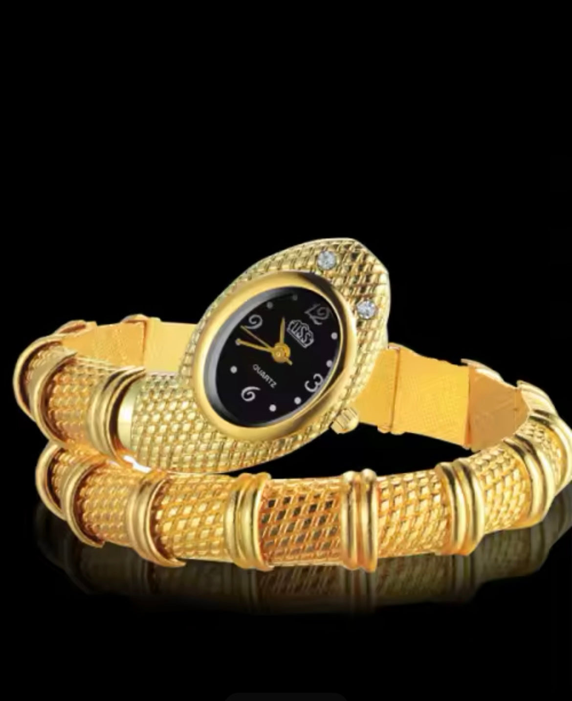 Snake watch bangle