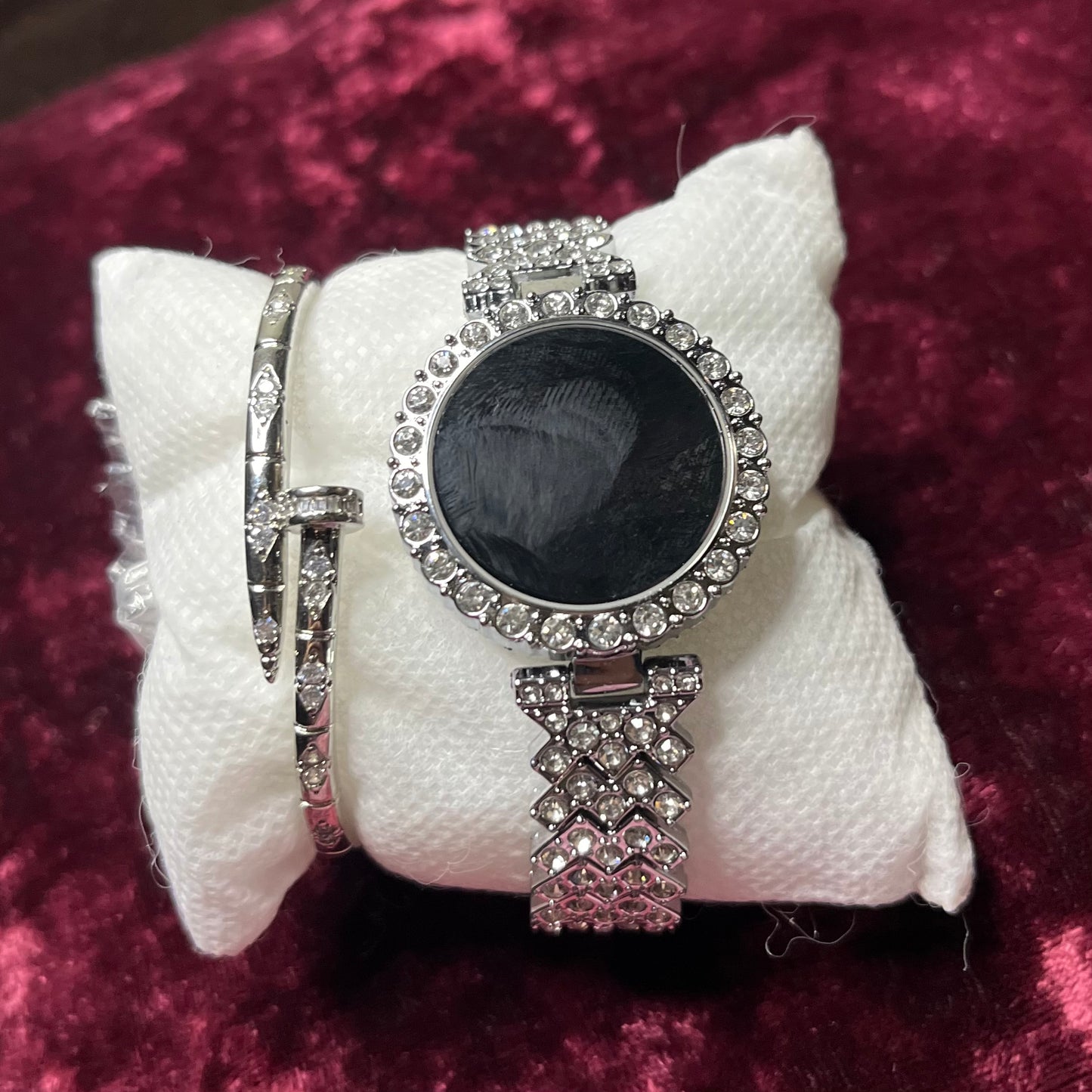 The silver watch pair