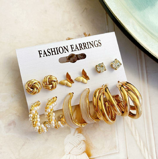 6 earring pairs set