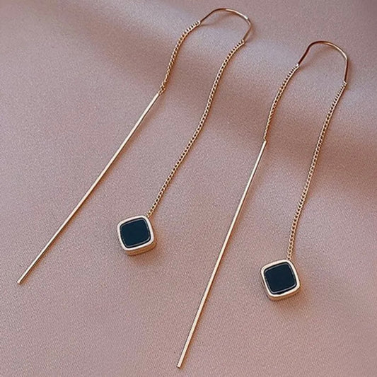 Black sleek earrings