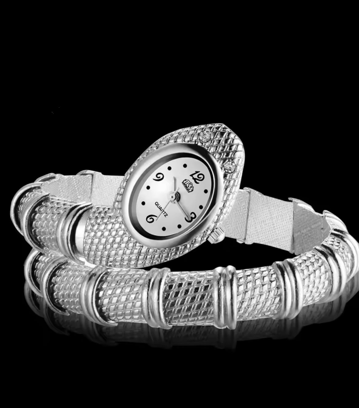 Snake watch bangle