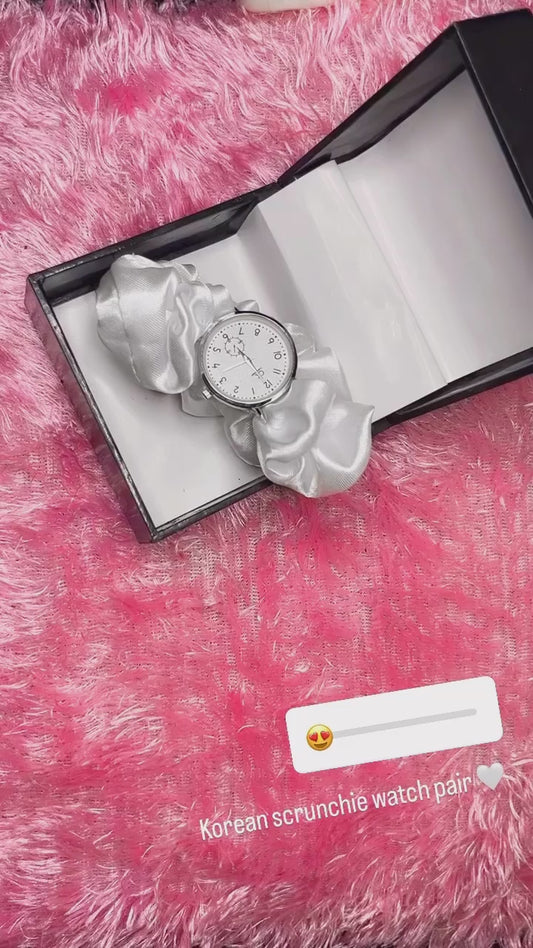 Scrunchie butterfly watch pair